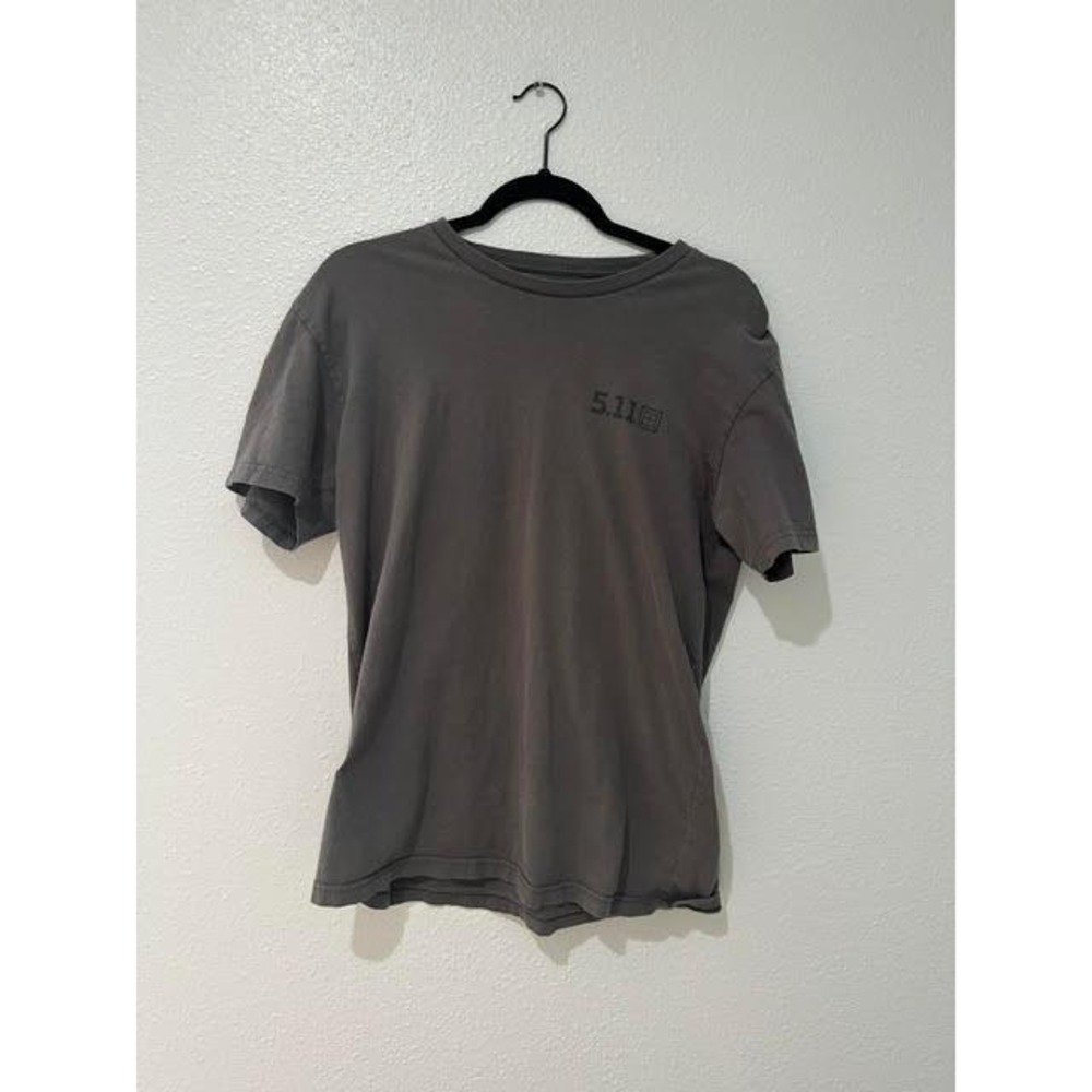 5.11 Tactical Mens Gray Graphic T-Shirt Always Be Ready Snake Logo Size M